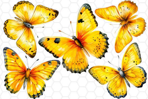 Download Yellow Watercolor Butterfly Clipart PNG - Watercolor butterfly clipart Collection