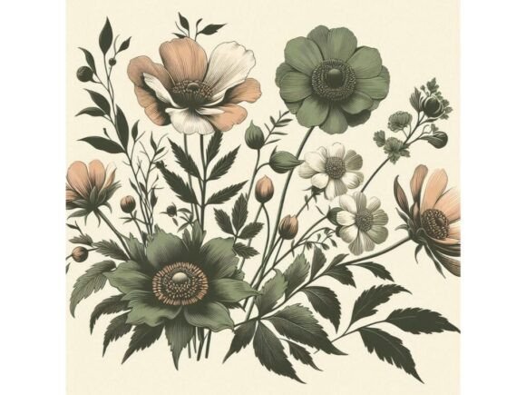 Download A Vintage Botanical Illustration of Flow - Vintage botanical illustration Collection