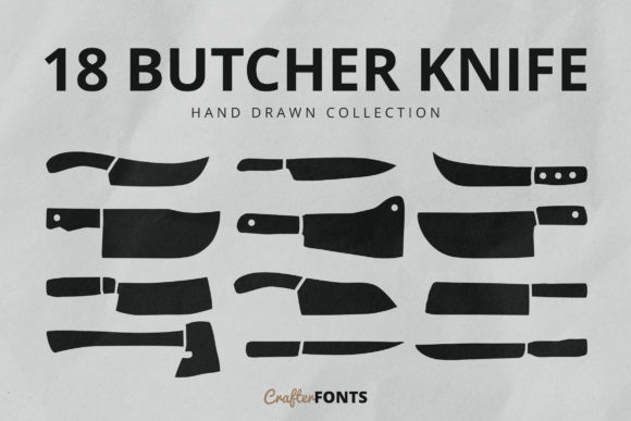 Download Hand Drawn Butcher Knife - Premium Bundle