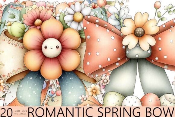 Download Spring Floral Bow Clipart - Spring floral Collection