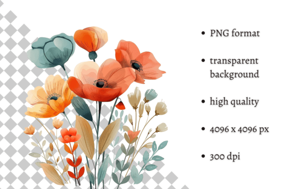 Download Watercolor Spring Flowers PNG Clipart - Premium Resources