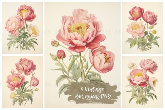 Download Vintage Botanical Illustration Set PNG - Vintage botanical illustration Collection