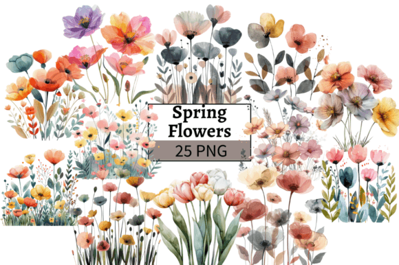 Download Watercolor Spring Flowers PNG Clipart - Spring flowers png Collection