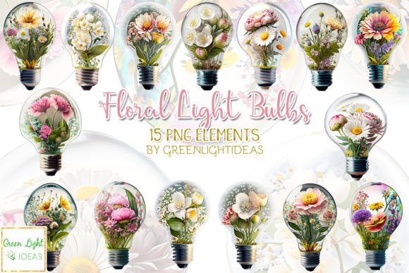 Download Spring Floral Light Bulbs Clipart - Spring floral Collection