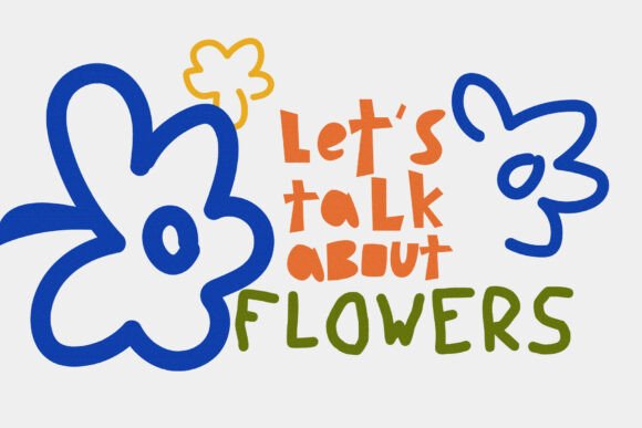 Download Vibrant Groovy Doodle Flowers Clipart - Groovy Collection