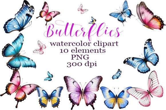 Download Watercolor Butterfly Clipart PNG - Watercolor butterfly clipart Collection
