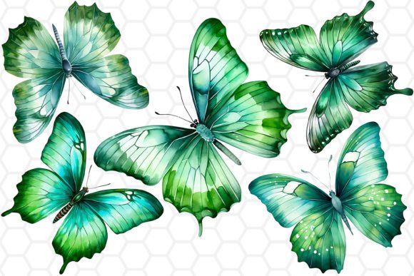Download Green Watercolor Butterfly Clipart PNG - Watercolor butterfly clipart Collection