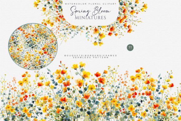 Download Watercolor Spring Floral Clipart - Spring floral Collection